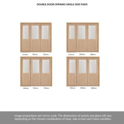 ThruEasi Room Divider - Belize Oak Silkscreen Etched Glass Prefinished Double Doors With Single Side -LPD Door belize oak door directdoors room divider a