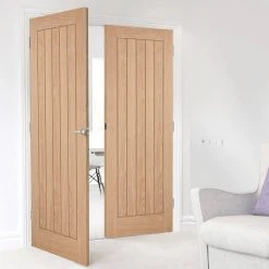 Belize Oak Internal Door Pair - Prefinished