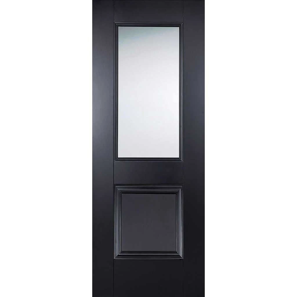 Pass-Easi Three Sliding Doors And Frame Kit - Arnhem Black Primed Door - Clear Glass - Unfinished 2 Pass-Easi Three Sliding Doors And Frame Kit - Arnhem Black Primed Door - Clear Glass - Unfinished - Image 2