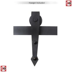 Single Sliding Door & Arrowhead Black Track - Edmonton Light Grey Door - Prefinished -LPD Door black arrowhead hanger bracket directdoors 1ba7d025 592b 4758 8bc2 1361b93ba41e