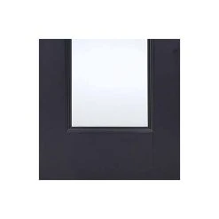 Three Folding Doors & Frame Kit - Eindhoven Black Primed 2+1 - Clear Glass - Unfinished -LPD Door black eindhoven glazed 1l bot2