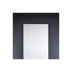 Single Sliding Door & Wall Track - Eindhoven Black Primed Door - Clear Glass - Unfinished -LPD Door black eindhoven glazed 1l top3