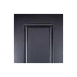 Pass-Easi Two Sliding Doors And Frame Kit - Eindhoven 1 Panel Black Primed Door - Unfinished -LPD Door black eindhoven top