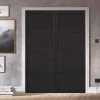 Chelsea 4 Panel Black Primed Internal Door Pair