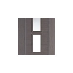 Bespoke Chocolate Grey Alcaraz Internal Door - Clear Glass - Prefinished -LPD Door chocolate grey alcaraz glazed door mid5