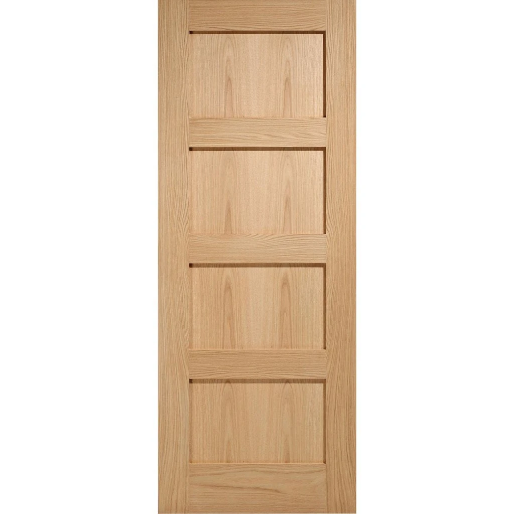 Internal Door And Frame Kit - Contemporary 4 Panel Oak Internal Door 2 Internal Door And Frame Kit - Contemporary 4 Panel Oak Internal Door - Image 2