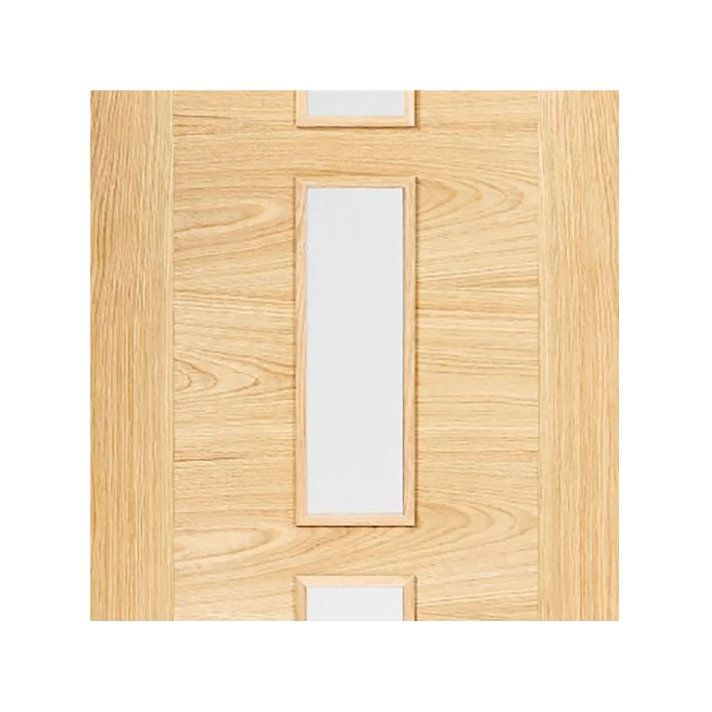 Bespoke Sofia 3L Oak Internal Door Pair - Clear Glass - Prefinished 4 Bespoke Sofia 3L Oak Internal Door Pair - Clear Glass - Prefinished - Image 4