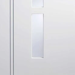 Six Folding Doors & Frame Kit - Sierra Blanco 3+3 - Frosted Glass - White Painted -LPD Door contemporary white doors sierra blanco glazed white lpd bot10