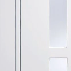 Sierra Blanco Internal Door - Frosted Glass - White Painted -LPD Door contemporary white doors sierra blanco glazed white lpd det