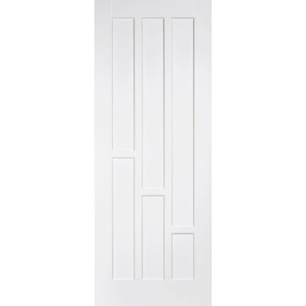 Coventry Style Panel Evokit Pocket Fire Door - 30 Minute Fire Rated - White Primed 2 Coventry Style Panel Evokit Pocket Fire Door - 30 Minute Fire Rated - White Primed - Image 2