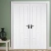 Coventry Panel Internal Door Pair - White Primed