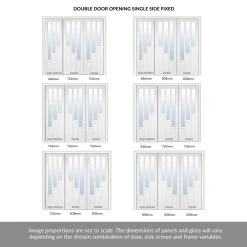 ThruEasi Room Divider - Coventry Clear Glass White Primed Double Doors With Single Side -LPD Door coventry glazed interior doros modern doors design directdoors