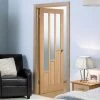 Internal Door And Frame Kit - Coventry Contemporary Oak Internal Door - Clear Glass