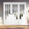 ThruEasi Room Divider - Coventry Clear Glass White Primed Double Doors With Single Side