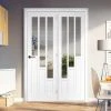 ThruEasi Room Divider - Coventry Clear Glass White Primed Door With Single Side