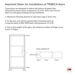 SpaceEasi Top Mounted Black Folding Track & Double Door - Tribeca 3 Panel Black Primed Door -LPD Door direct doors tribeca doors techs tri 9005 ce363b94 45f0 4392 a94a 37f82945f7e7
