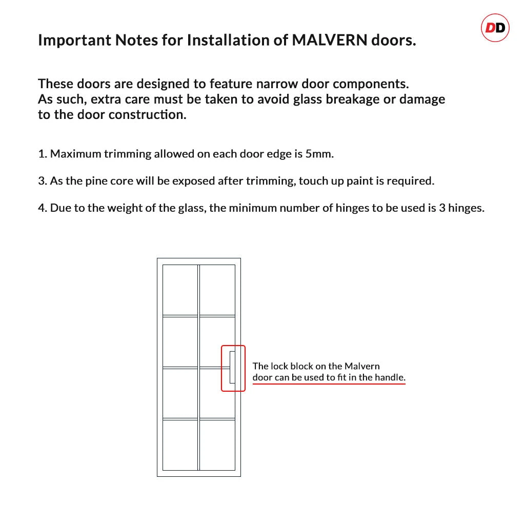 Malvern Blonde Oak Internal Door - Clear Glass - Prefinished 2 Malvern Blonde Oak Internal Door - Clear Glass - Prefinished - Image 2