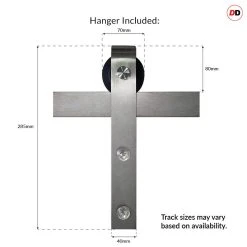 Single Sliding Door & Stainless Steel Barn Track - Antwerp 3 Panel Stainless Steel Primed Door -LPD Door directdoors stainless front mounted track modern sliding doors a792e743 6fdf 4249 8522 5c503fe63d7c