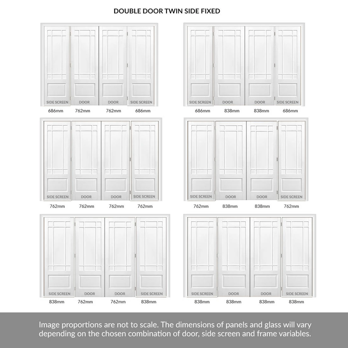 ThruEasi Room Divider - Downham Bevelled Clear Glass White Primed Double Doors With Double Sides 3 ThruEasi Room Divider - Downham Bevelled Clear Glass White Primed Double Doors With Double Sides - Image 3