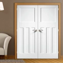DX30's Panel Internal Door Pair - White Primed