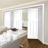 Five Folding Doors & Frame Kit - DX30's 3+2 Folding Panel Door - White Primed