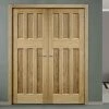 DX 60's Nostalgia Oak Panel Internal Door Pair