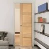 Edmonton Oak Flush Evokit Pocket Fire Door - 30 Minute Fire Rated - Prefinished