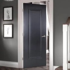 Eindhoven 1 Panel Black Primed Internal Door