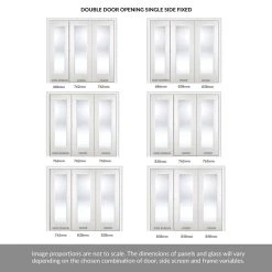 ThruEasi Room Divider - Eindhoven 1 Pane White Primed Clear Glass Double Doors With Single Side -LPD Door eindhoven glazed doors interior door design directdoors