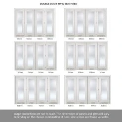 ThruEasi Room Divider - Eindhoven 1 Pane - Clear Glass White Primed Double Doors With Double Sides -LPD Door eindhoven white glazed doors interior design door design