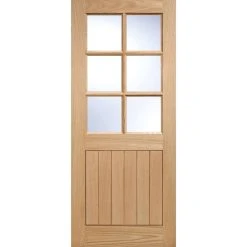 Cottage 6 Pane Oak Double Door And Frame Set - Clear Double Glazing 12 Cottage 6 Pane Oak Double Door And Frame Set - Clear Double Glazing -LPD Door external door and frame cottage 6l main2