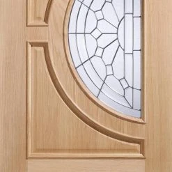Empress External Oak Door Pair - Zinc Bevel Clear Tri Glazing -LPD Door external door and frame empress oak6