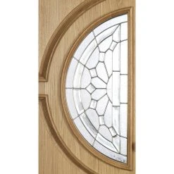 Empress External Oak Door Pair - Zinc Bevel Clear Tri Glazing -LPD Door external door and frame empress pair in frame
