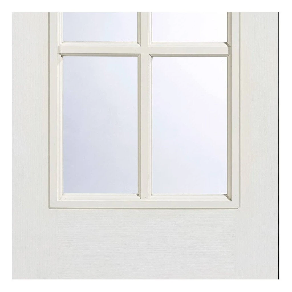 SA 10 Pane Moulded Grained White Internal Door Pair - Clear Glass 5 SA 10 Pane Moulded Grained White Internal Door Pair - Clear Glass - Image 5