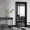 Greenwich Black Primed Internal Door - Clear Glass
