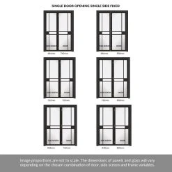 ThruEasi Room Divider - Greenwich Black Primed Clear Glass Unfinished Door With Single Side 8 ThruEasi Room Divider - Greenwich Black Primed Clear Glass Unfinished Door With Single Side -LPD Door greenwich doors black glazed modern interior design GREBLA30 THRT3