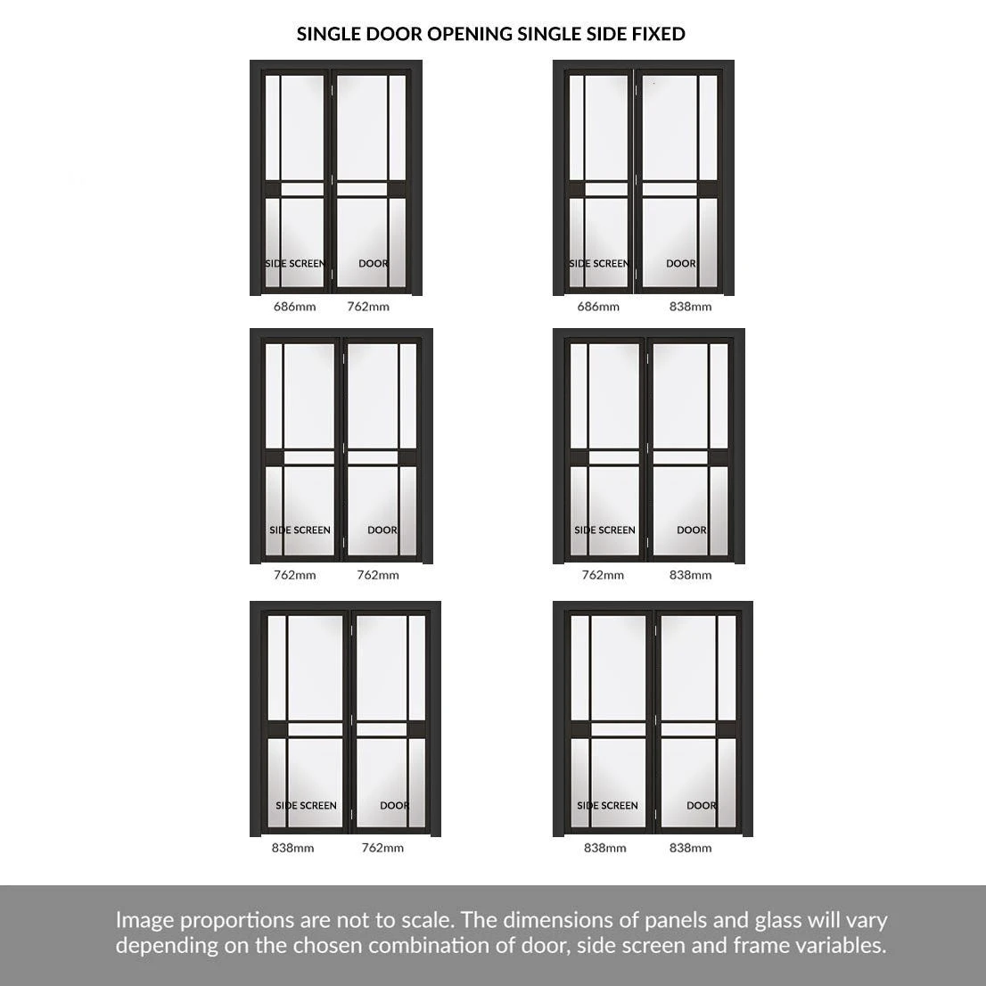 ThruEasi Room Divider - Greenwich Black Primed Clear Glass Unfinished Door With Single Side 4 ThruEasi Room Divider - Greenwich Black Primed Clear Glass Unfinished Door With Single Side - Image 4