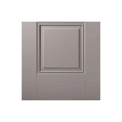Double Sliding Door & Wall Track - Arnhem Grey Primed Doors - Clear Glass - Unfinished -LPD Door grey arnhem 1l bot5