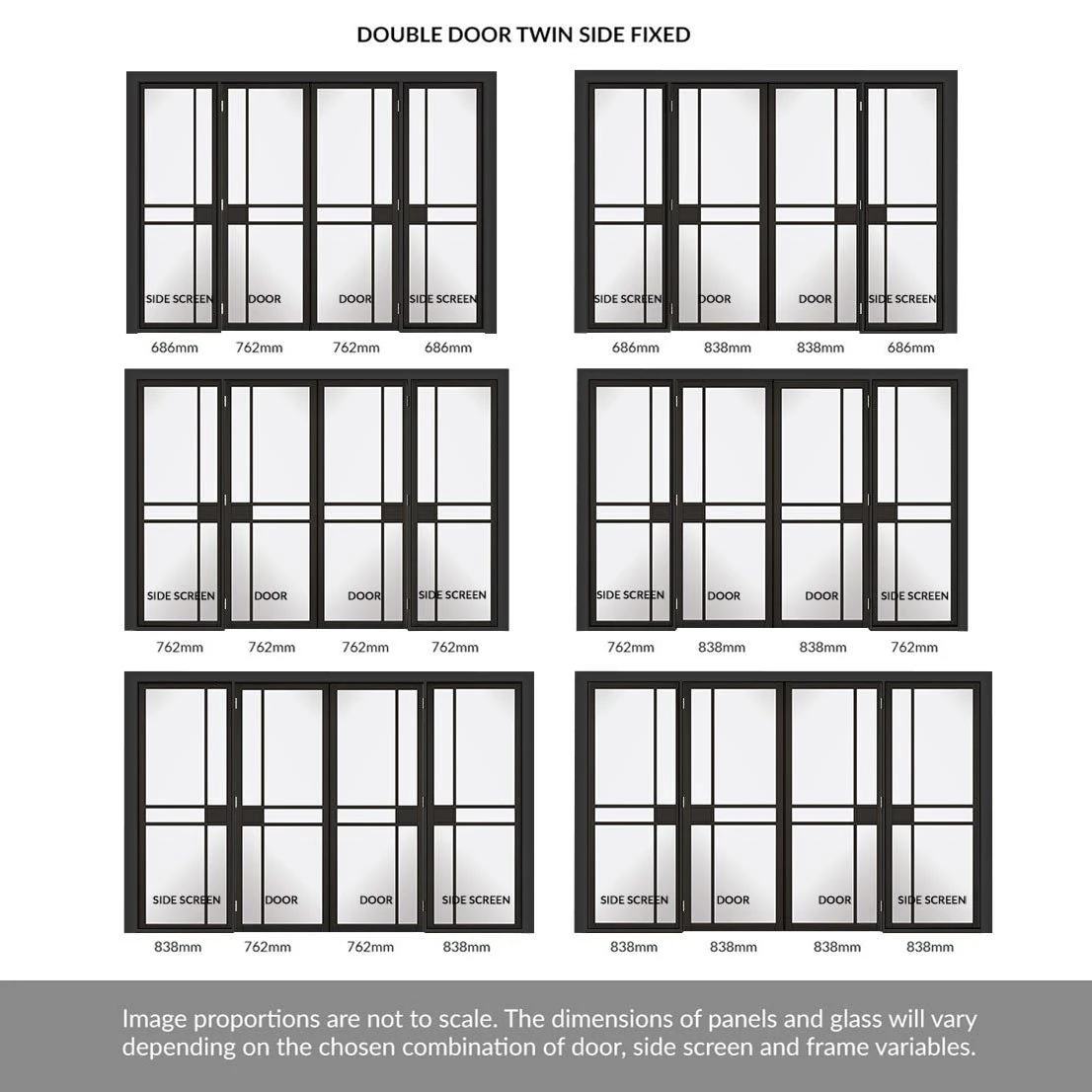 ThruEasi Room Divider - Greenwich Black Primed Clear Glass Unfinished Double Doors With Double Sides 5 ThruEasi Room Divider - Greenwich Black Primed Clear Glass Unfinished Double Doors With Double Sides - Image 5