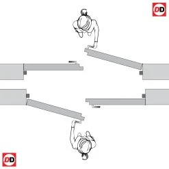 EXTERIOR Hemlock Full Pane Door Pair - Fit Your Own Glass -LPD Door handing options directdoors diagram left11