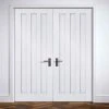 Idaho Panel Internal Door Pair - White Primed