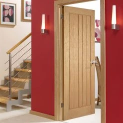 Bespoke Mexicano Oak Internal Door - Vertical Lining