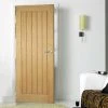 Internal Door And Frame Kit - Mexicano Oak Internal Door - Vertical Lining - Prefinished