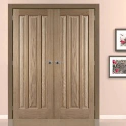 Kilburn 3 Panel Oak Internal Door Pair