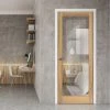 Full Pane Oak Internal Door - Clear Glass