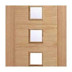 Carini 5 Pane Oak Internal Door - Clear Glass -LPD Door internal oak folding door carini 5 light glazed pre finished oak internal door 18695 p14