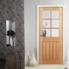 Internal Door And Frame Kit - Mexicano Oak 6 Light Internal Door - Bevelled Clear Glass