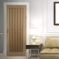 Mexicano Oak Internal Door - Vertical Lining