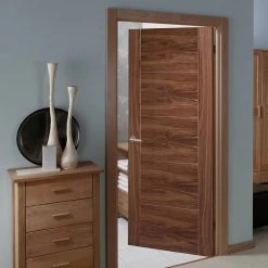 Vancouver Walnut 5 Panel Flush Internal Door - Prefinished