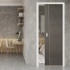 Chocolate Grey Alcaraz Single Evokit Pocket Door - Prefinished